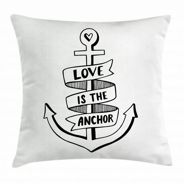 Anchor Throw Pillow Cases Cushion Covers by Ambesonne Home Decor 8 Sizes Anchor Throw Pillow Cases Cushion Covers by Ambesonne Home Decor 8 Sizes